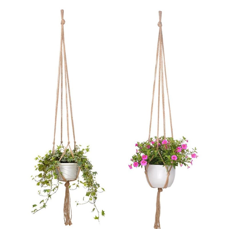 Kicovitifa Plant Hanger  10 Pieces 40'' Macrame Plant Hangers  Hanging Planters for Indoor Plants Pots  Plant Holder Basket Jute Rope Holder for Indoor Outdoor Garden Home Decorations (Natural) - Image 3